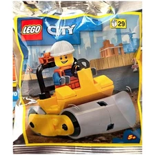 LEGO City Robbie Rolla's Steamroller Foil Bag 952210 (SEALED)