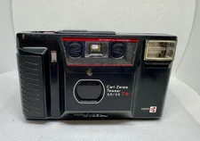  Yashica T* AF-D Carl Zeiss 35mm Film Point & Shoot Camera Film Tested - Works!