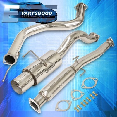 For 96-00 Honda Civic EK 3DR 3'' N1 Catback Exhaust SS Chrome Muffler Tip GODSNOW