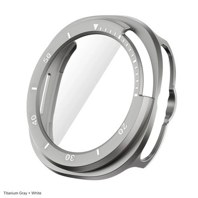 For Samsung Galaxy Watch 8 Classic 46 mm Tempered Glass Protective PC Case Cover