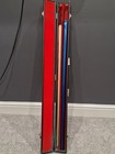2 Piece Blue and Wood Cannon Cue with Carrying Case snooker pool 145CM - 9MM Tip