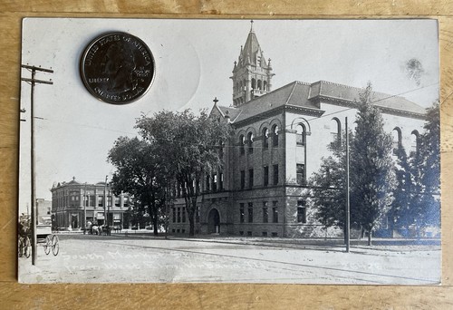 C.R. Childs RPPC Courthouse On Market Street, From Elm At Urbana, Illinois