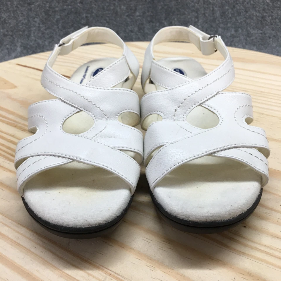 Sandálias femininas Dr. Scholls 8 largas couro sintético branco casual biqueira aberta - Imagem 4 de 4