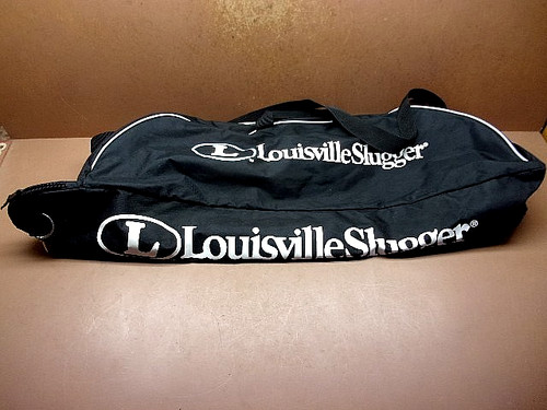 Louisville Slugger Baseball Bat Glove Ball Bag Black Lightly - if ever - Used