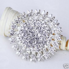 Rhinestone Crystal Brooch Pin Wedding Cake Decoration