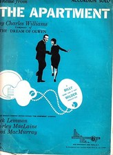 Theme from The Apartment Pietro Deiro Jr 1960 Vtg Accordion Sheet Music