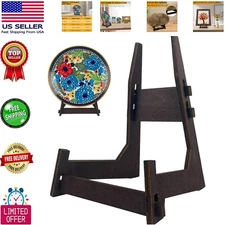 10 Inch Heavy-Duty Wooden Easel Stands - Decorative Display for Plates & Art