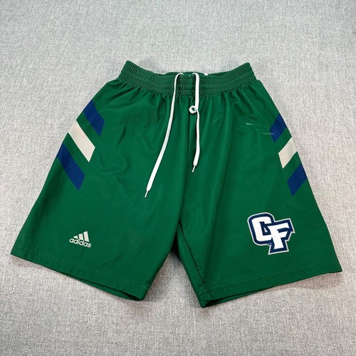 Vintage Adidas Basketall Shorts Mens Medium Green 3 Strips Athletic