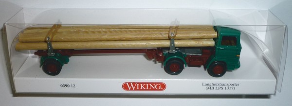 Wiking 039012 Mb Lps 1317 Langholzsattelzug 1965 - 1976 OpalgrüN 1:87 Spur H0-image