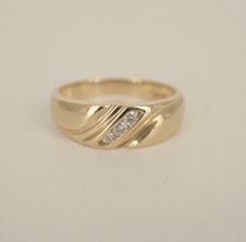 Men's 14k Gold Diamond Wedding Ring