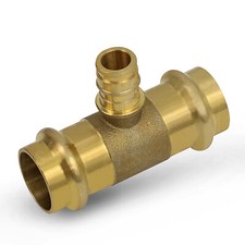 Press x Pex A Brass Tee Pipe Fitting Lead Free