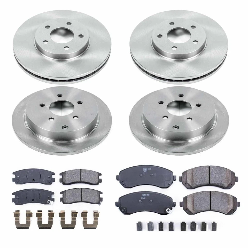 KOE4383 Powerstop Brake Disc and Pad Kits 4-Wheel Set Front & Rear for Olds - Image 4 of 4