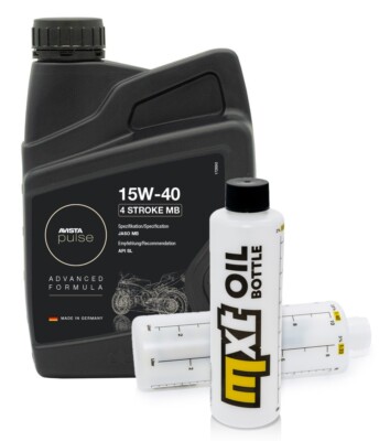 AVISTA Pulse 4-Takt Motorenöl SAE 15W-40 1L + Ölmessbecher Maxtuned 250ml