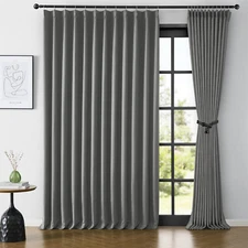 Pinch Pleated Wide Drapes 108 Inches Long,80 Inch Wide Each Panel Sliding Door C