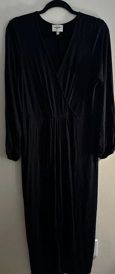 Maxi Vestido Haute Hippie Tribe Negro Maya Manga Larga Frontal Abertura Talla L Nuevo sin Etiquetas Foto 2 de 4