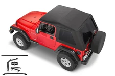 1997-2006 Wrangler Frameless Bowless Soft Top with Mounting Hardware