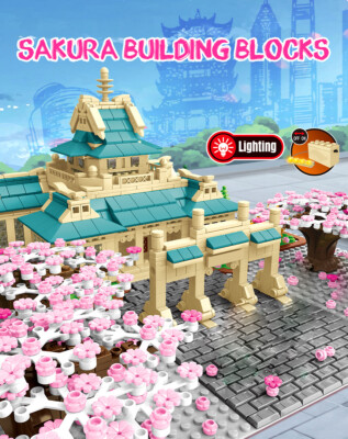 SEMBO BLOCK 601079 Cherry Blossom Sakura Series Klemmbausteine /Spielzeugset OVP