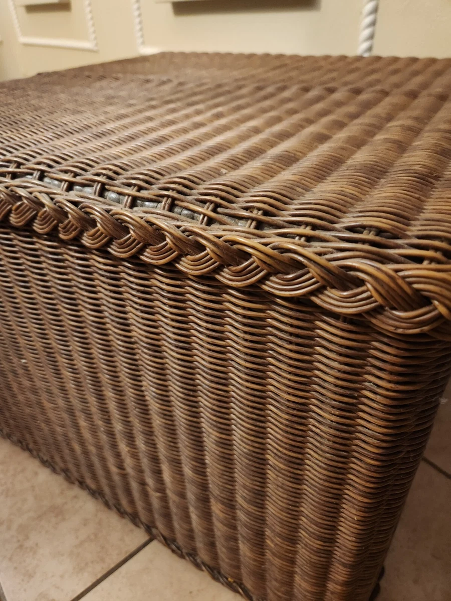 Pottery barn wicker coffee on sale table