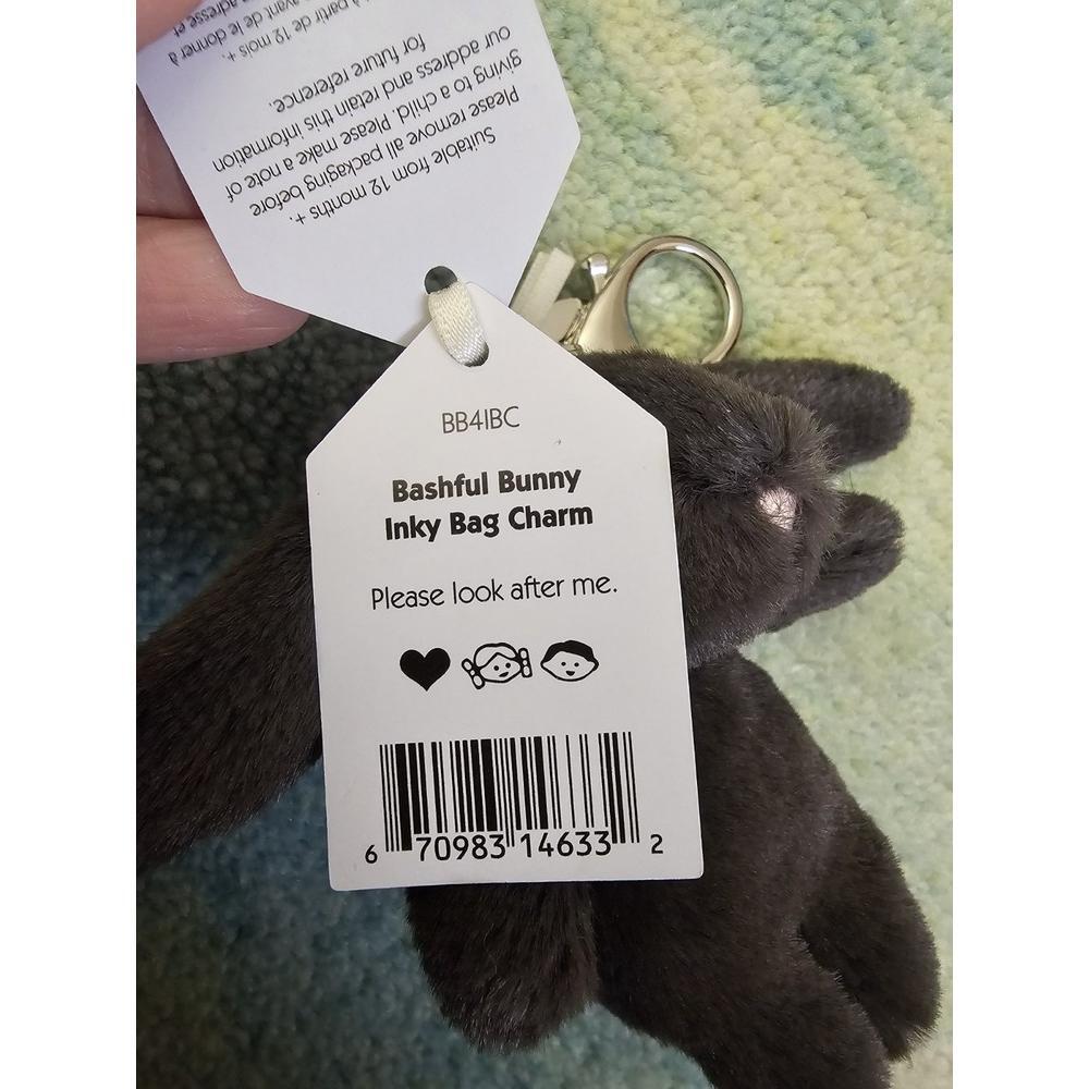 Jellycat Bashful Bunny Bag Charm Ink BB4IBC for sale online