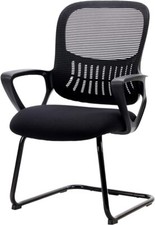 Office Desk Chair Ergonomic Executive Sled Base Mesh No Wheels Computer Chairs