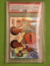 2021 Topps OTE Ausar/Amen Thompson Card Stars Rainbow Foil 15/25 PSA 10 Pop 1