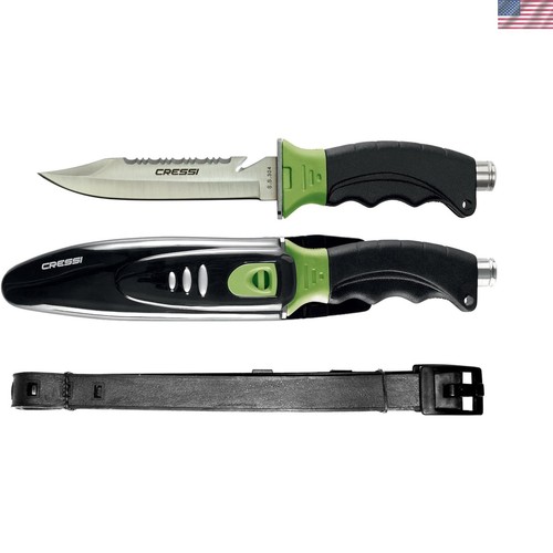 Futuristic Borg Spearfishing Knife - Serrated & Straight Edges for Precise Cuts - Picture 1 of 4