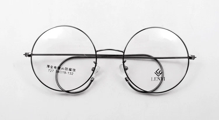 Large round wire frame glasses deals