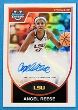 QTY AVL #/99! Angel Reese Auto 2023-24 Bowman Chrome U Refractor Autograph LSU