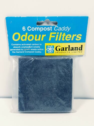 Garland Compost Caddy Odour Filters 6-Pack FACTORY SEALED Activated Carbon Odor