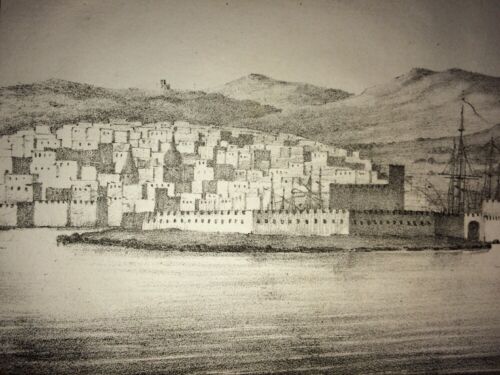 ALGÉRIE. VUE DU MÔLE et De La Ville D'ALGER. Lithographie de 1830. - Picture 2 of 4