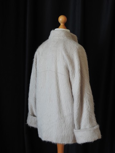 NEW French Connection Kristel Furry Wool Mohair Alpaca Shrug Coat Jacket 10 L - Picture 12 of 21