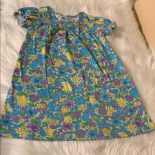 Hanna Andersson Blue Floral Dress Size 4T