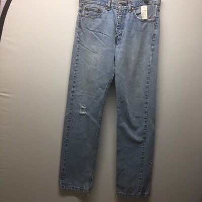 Levi's 505 Jeans,Medium Washed Mens Sz 33x34 (FACTORY DISTRESSED