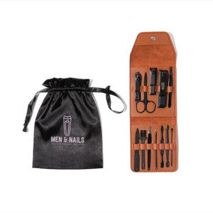 Hommes & Trousse de manucure en cuir de luxe pour le grooming 12 Pièce GQ NEW