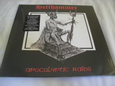 HELLHAMMER -APOCALYPTIC RAIDS- AWESOME RARE LTD BLACK VINYL EXPANDED POSTER BOOK