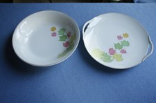 Plat à mignardises + saladier en porcelaine Bernardaud Limoges Cynthia