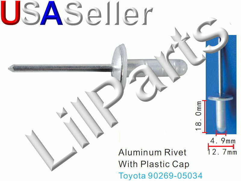 Pop Rivet Plastic Cap Compatible Lexus Toyota 9026905034 9026905056