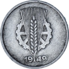 #1250108 GERMAN-DEMOCRATIC REPUBLIC, Pfennig, 1949, Berlin, EF(40-45), Alumini