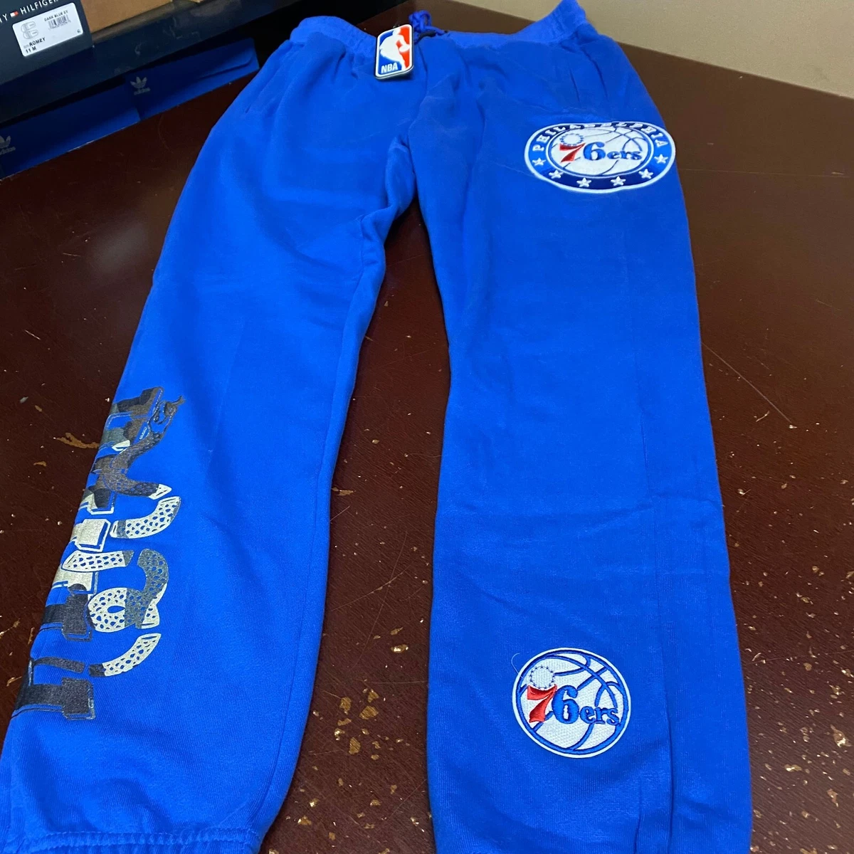 Pro Standard Mens Royal Blue Philadelphia 76ers NBA Pull On Jogger Pants Size XL
