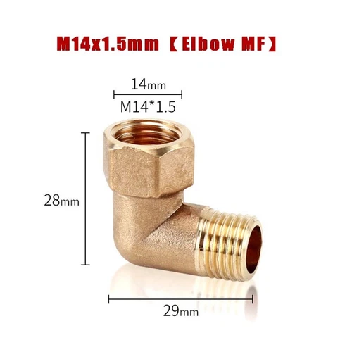 M22 M14x1.5mm Messing Gewindefittings Adapter Gerade, Winkel, T-Stück, Kreuz