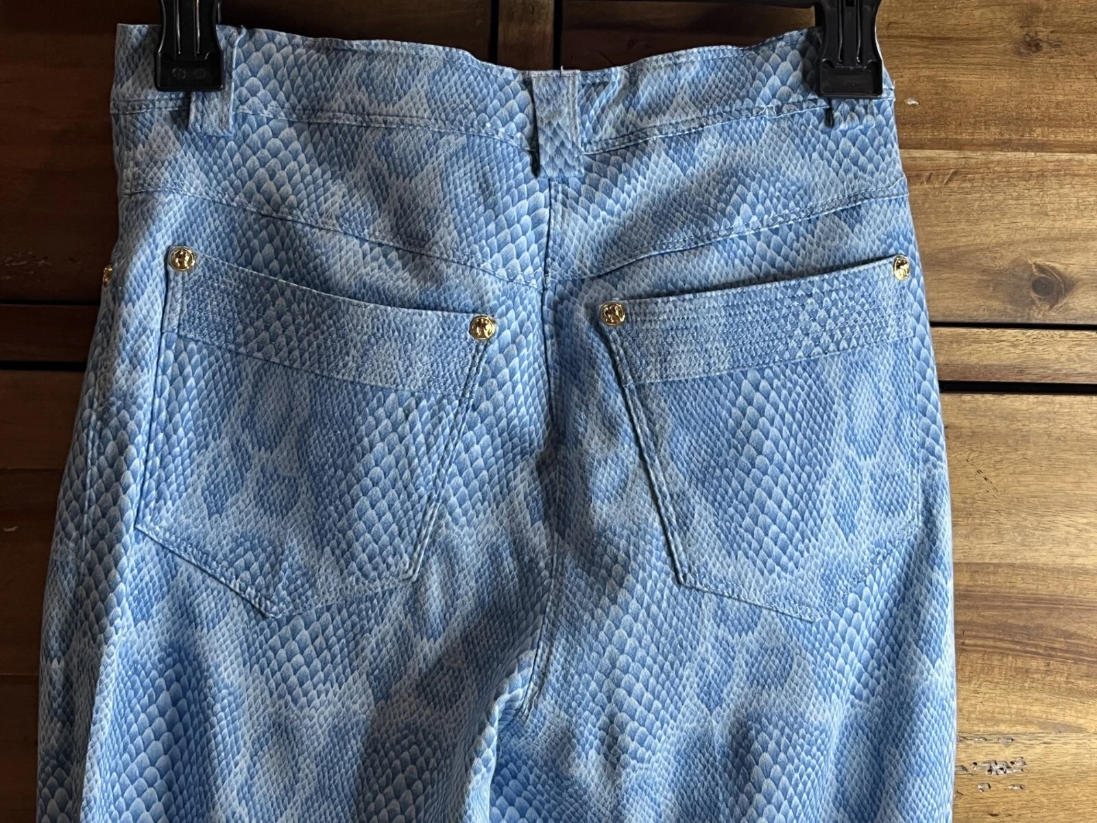 Pantalone donna Versus by GIANNI VERSACE Ittierre taglia 28 42 pelle di serpente bottoni oro