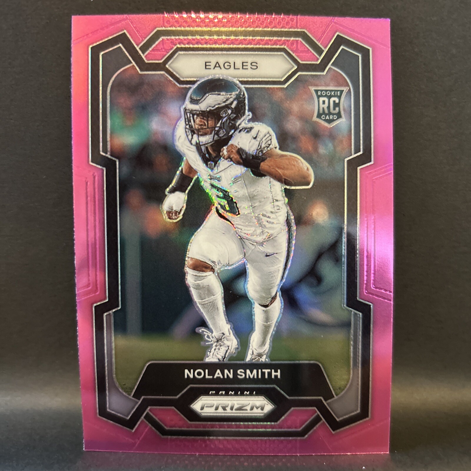 2023 Panini Prizm Nolan Smith Pink Prizm Rookie #382 Philadelphia Eagles RC
