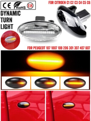 Dynamic Side Marker Turn Light For Peugeot 307 Expert Citroen Xsara C1-6 Jumpy