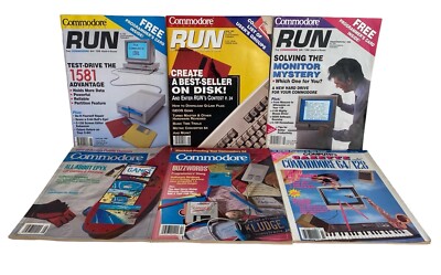 Run Magazine Commodore 64/128 Compute! s For Gazette Lot (6): 1989 1990 1991