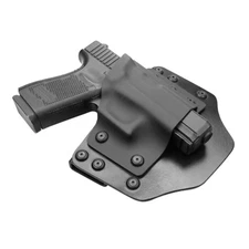 IWB/OWB Hybrid Holster for Glock 17/19/22/23/31/32 Kydex & Leather Handgun Belt