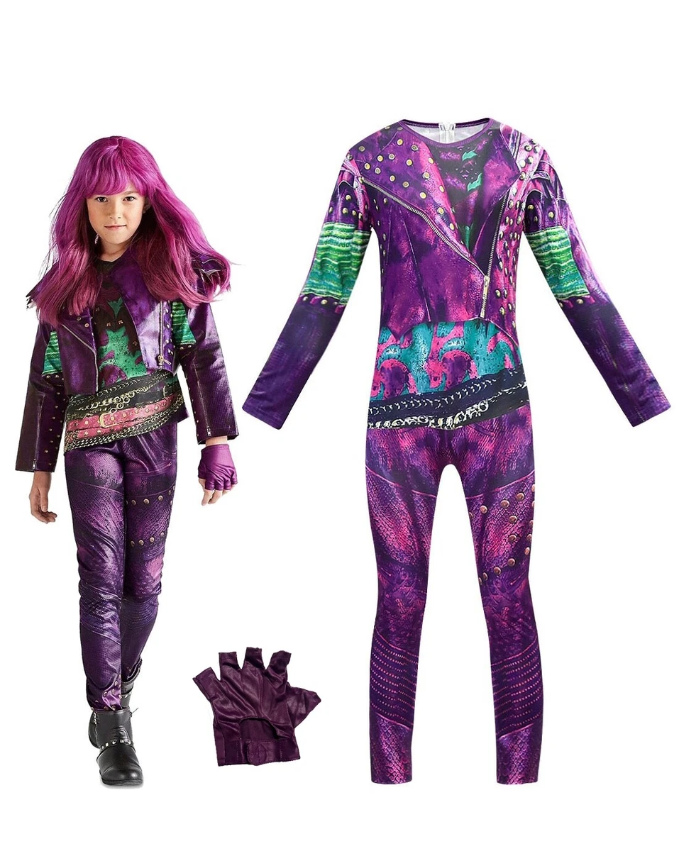 Girls Descendants 3 Audrey Mal Costume Jumpsuit Halloween Kids