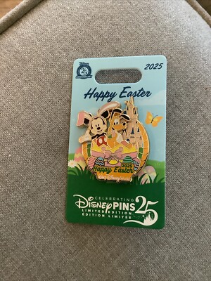 Disney Pin Celebrating 25 Years Happy Easter 2025 WDW Sold out within 1 hour