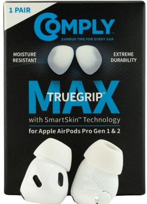 Comply TrueGrip MAX | Memory Foam Earbud Tips for Apple Airpods - Large