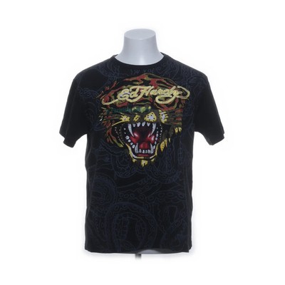 Ed Hardy, T-shirt, Größe: XL, Schwarz/Mehrfarbig, Baumwolle, Print, Herren #Em3