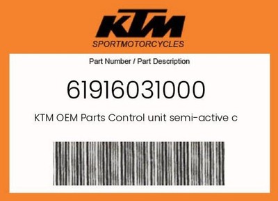 KTM Genuine Control Unit Semi-Active Chassis - 61916031000